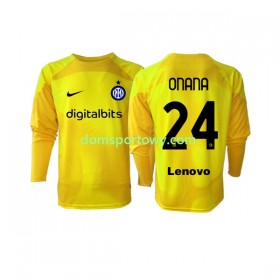 Koszulka Inter Mediolan Andre Onana 24 Bramkarska Wyjazdowe Koszulki Piłkarskie 2022-2023 Długi Rękaw